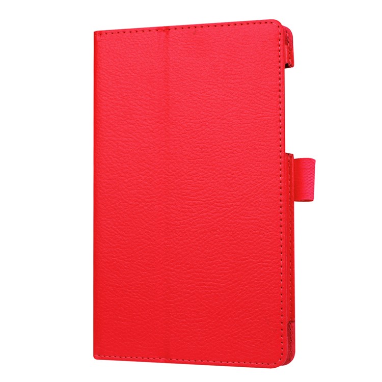 Litchi Texture Stand Leather Cover for Lenovo Tab3 7 - Red-4