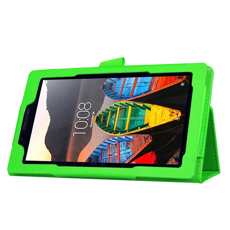 Litchi Texture Folio Stand Leather Case for Lenovo Tab3 7 - Green-6