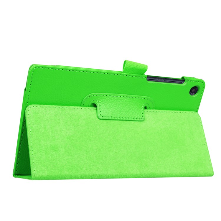 Litchi Texture Folio Stand Leather Case for Lenovo Tab3 7 - Green-7