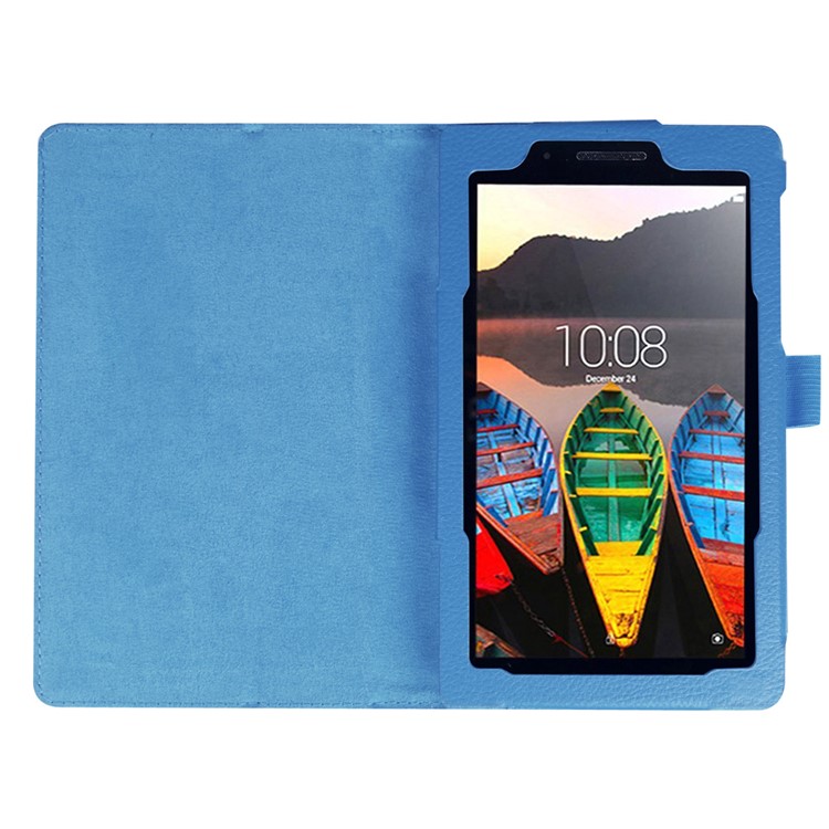 Litchi Texture Tablet Leather Case for Lenovo Tab3 7 - Light Blue-5