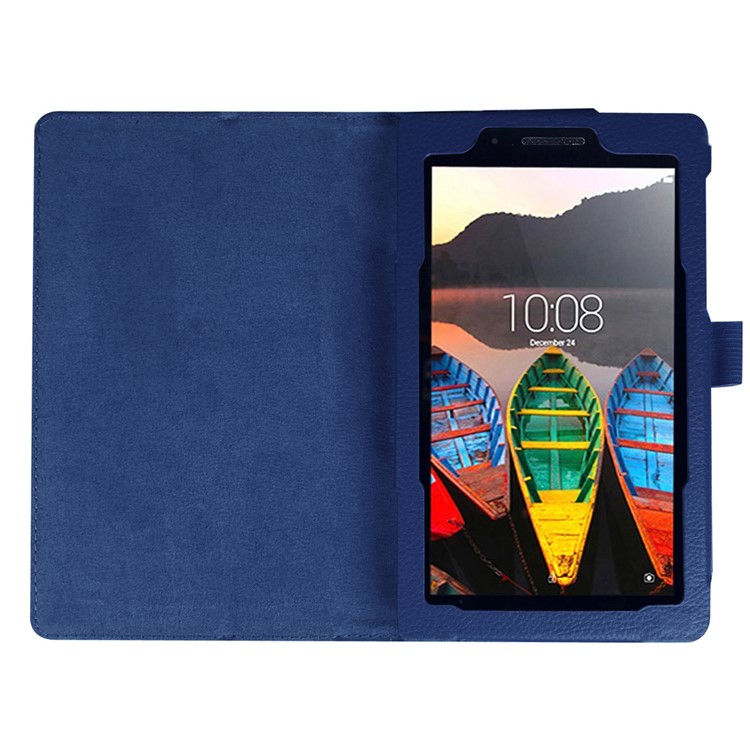 Litchi Texture Tablet Leather Cover for Lenovo Tab3 7 - Dark Blue-5