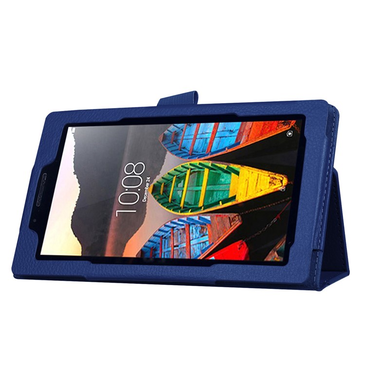 Litchi Texture Tablet Leather Cover for Lenovo Tab3 7 - Dark Blue-6