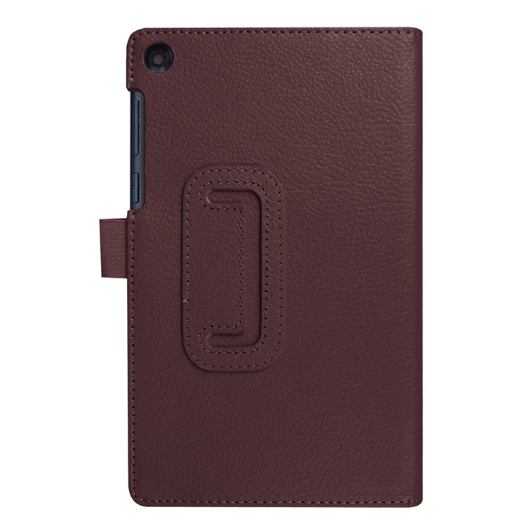 Litchi Texture Protective Leather Cover for Lenovo Tab3 7 - Coffee-3