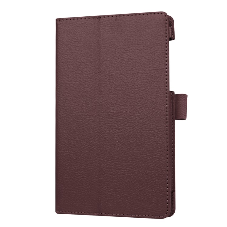 Litchi Texture Protective Leather Cover for Lenovo Tab3 7 - Coffee-4