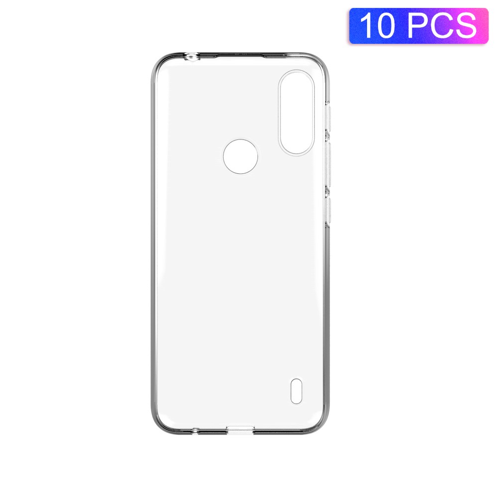 10Pcs/Pack Phone Protector Shell for Motorola Moto E7 Power Flexible TPU Watermark Resistant Cover Case-1