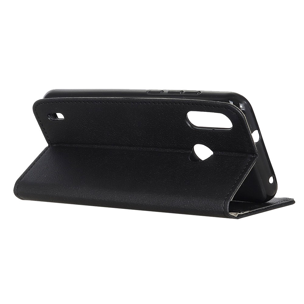 Stand Wallet Flip Cover PU Leather Phone Shell for Motorola Moto E7 Power - Black-4