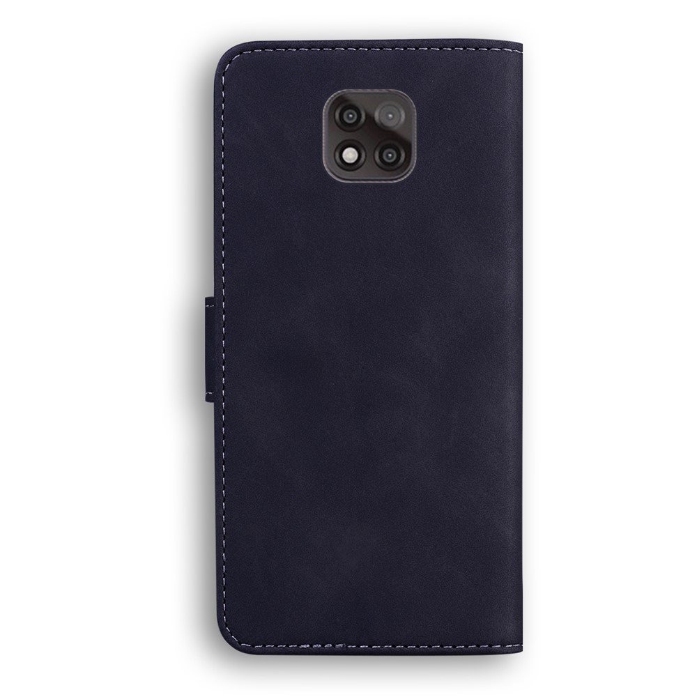 Wallet Design Plain Leather Stand Case for Motorola Moto G Power (2021) - Black-3