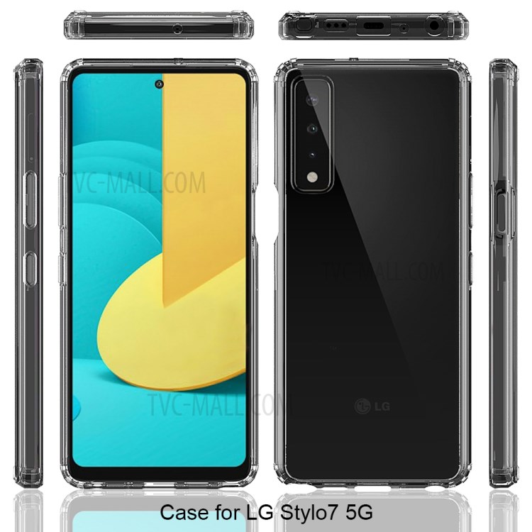Full Protection Transparent Anti-Scratch TPU + Acrylic Hybrid Shell for LG Stylo 7 5G-2