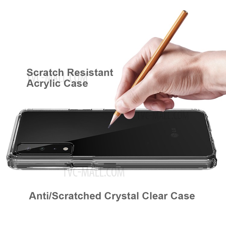 Full Protection Transparent Anti-Scratch TPU + Acrylic Hybrid Shell for LG Stylo 7 5G-6