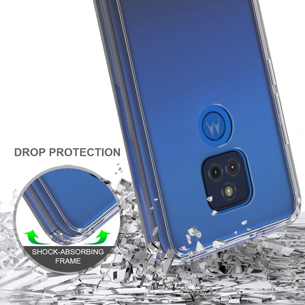 Four Corner Thicken Transparent Anti-Scratch TPU + Acrylic Hybrid Shell for Motorola Moto G Play (2021)-5