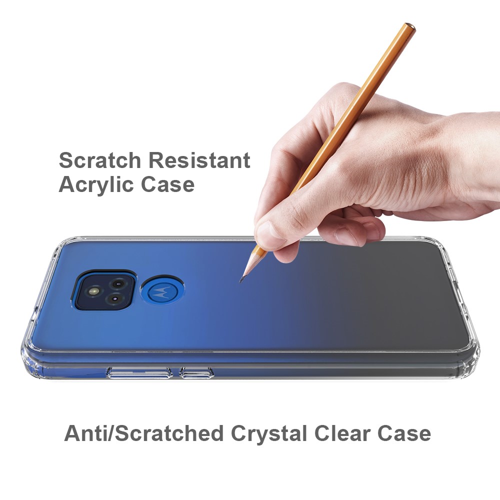 Four Corner Thicken Transparent Anti-Scratch TPU + Acrylic Hybrid Shell for Motorola Moto G Play (2021)-6