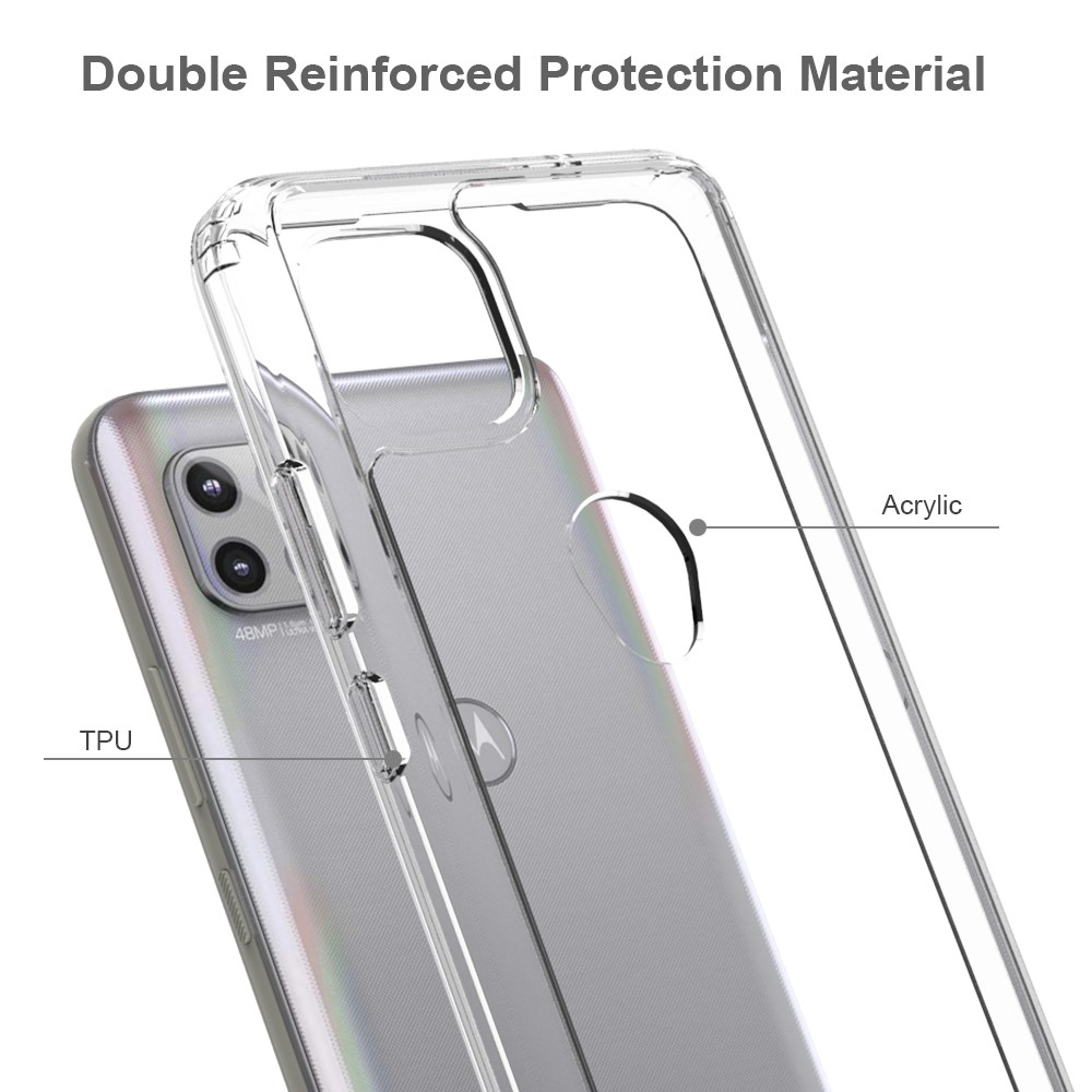 Transparent Four Corner Anti-DropTPU + Acrylic Anti-Scratch Hybrid Shell for Motorola One 5G Ace-3