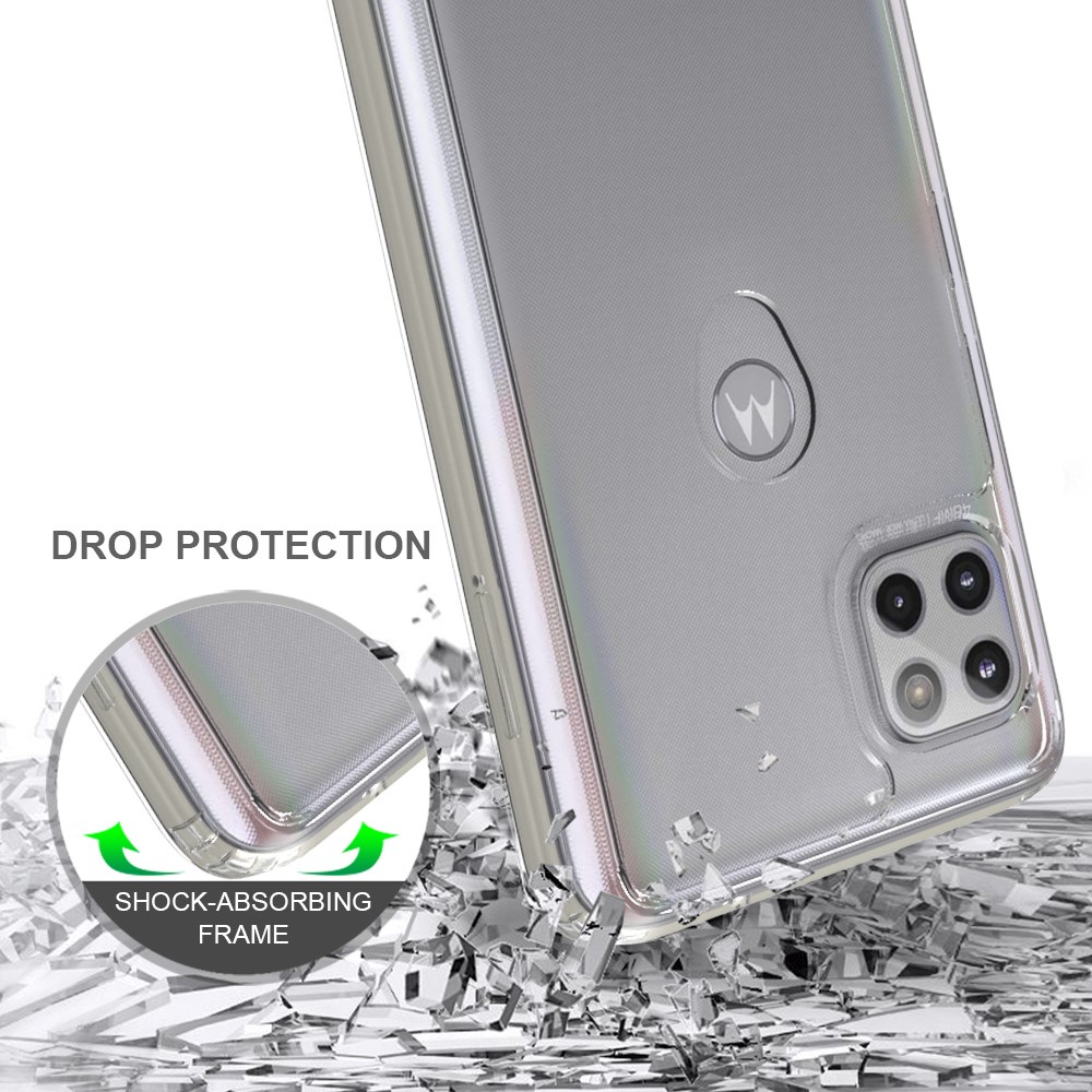 Transparent Four Corner Anti-DropTPU + Acrylic Anti-Scratch Hybrid Shell for Motorola One 5G Ace-5