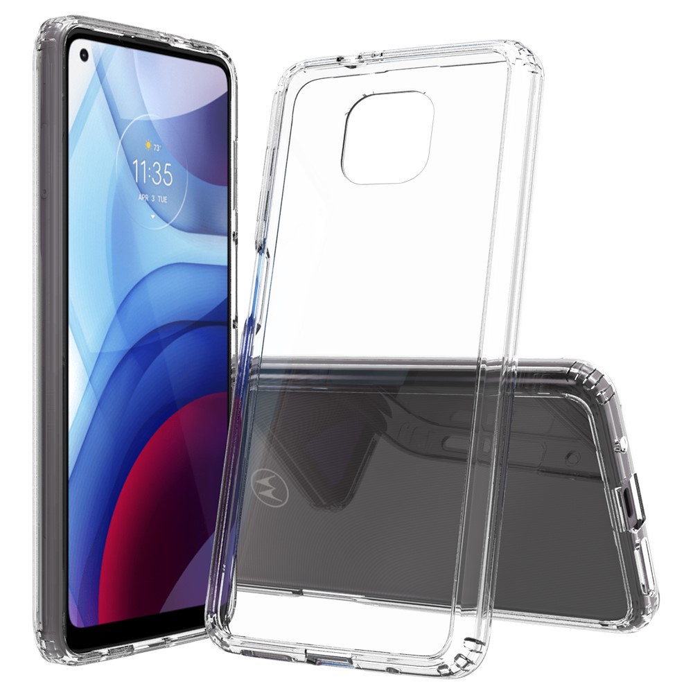 TPU + Acrylic Anti-Scratch Transparent Hybrid Shell for Motorola Moto G Power (2021)-1