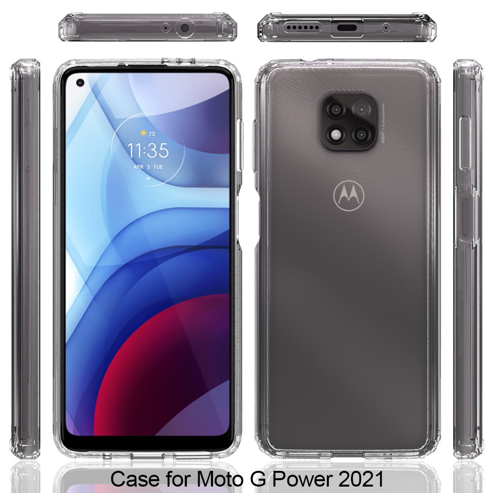 TPU + Acrylic Anti-Scratch Transparent Hybrid Shell for Motorola Moto G Power (2021)-2