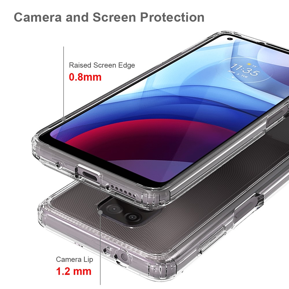 TPU + Acrylic Anti-Scratch Transparent Hybrid Shell for Motorola Moto G Power (2021)-4