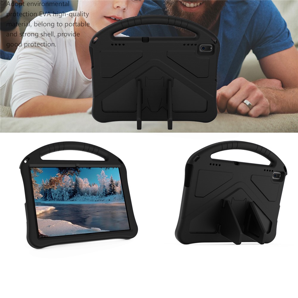 Anti-shock EVA Kickstand Case with Pen Slot Handle for Lenovo Tab E10 - Black-5