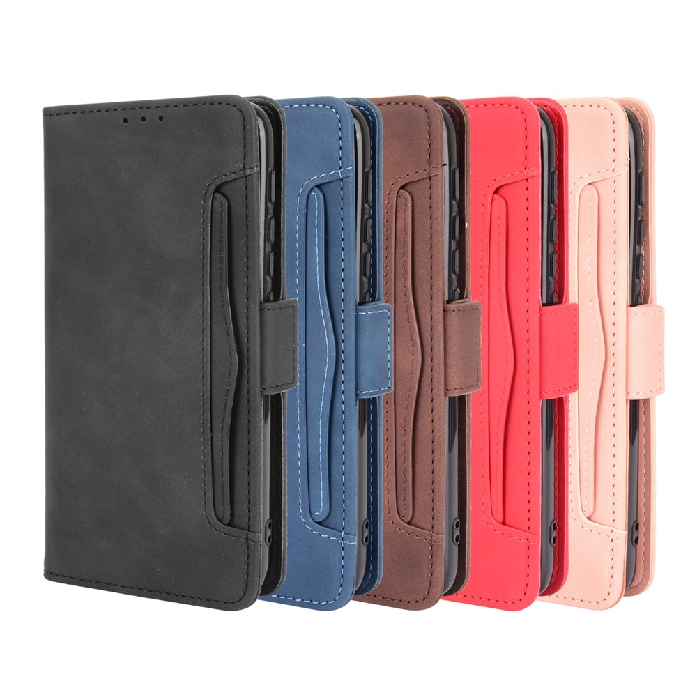 Wallet Design Leather Phone Feature Protective Cover Case with Stand and Multiple Card Slots for Motorola Moto E7 Power - Black-10