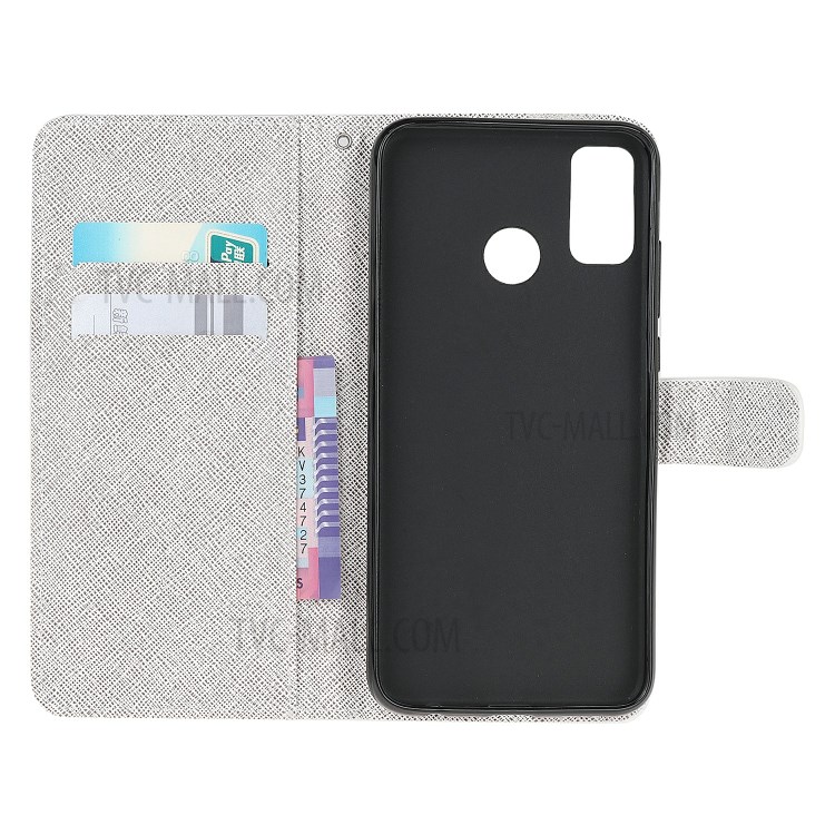 3D Pattern Printing Cross Texture Leather Wallet Stand Case Shell for Motorola Moto G30/ G10 - Pet Tree-6