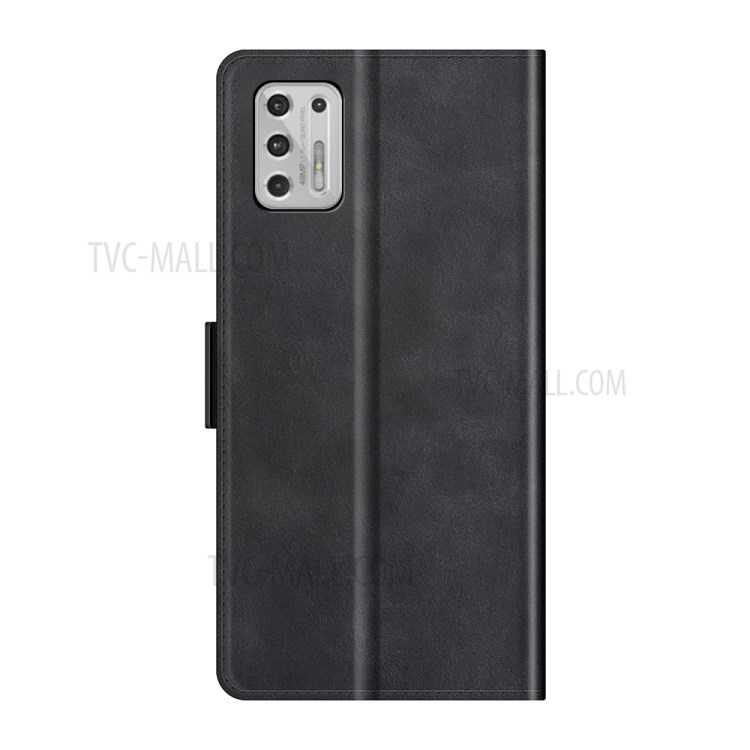 Magnet Adsorption Leather Stand Wallet Phone Case for Motorola Moto G Stylus (2021) - Black-3