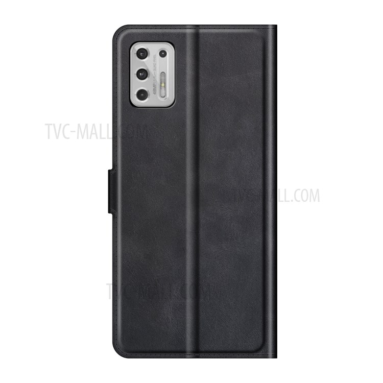 Wallet Design Stand Leather Shell for Motorola Moto G Stylus (2021) - Black-3