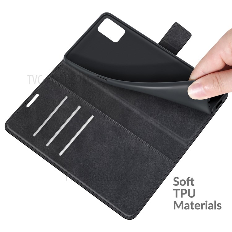 Wallet Design Stand Leather Shell for Motorola Moto G Stylus (2021) - Black-7