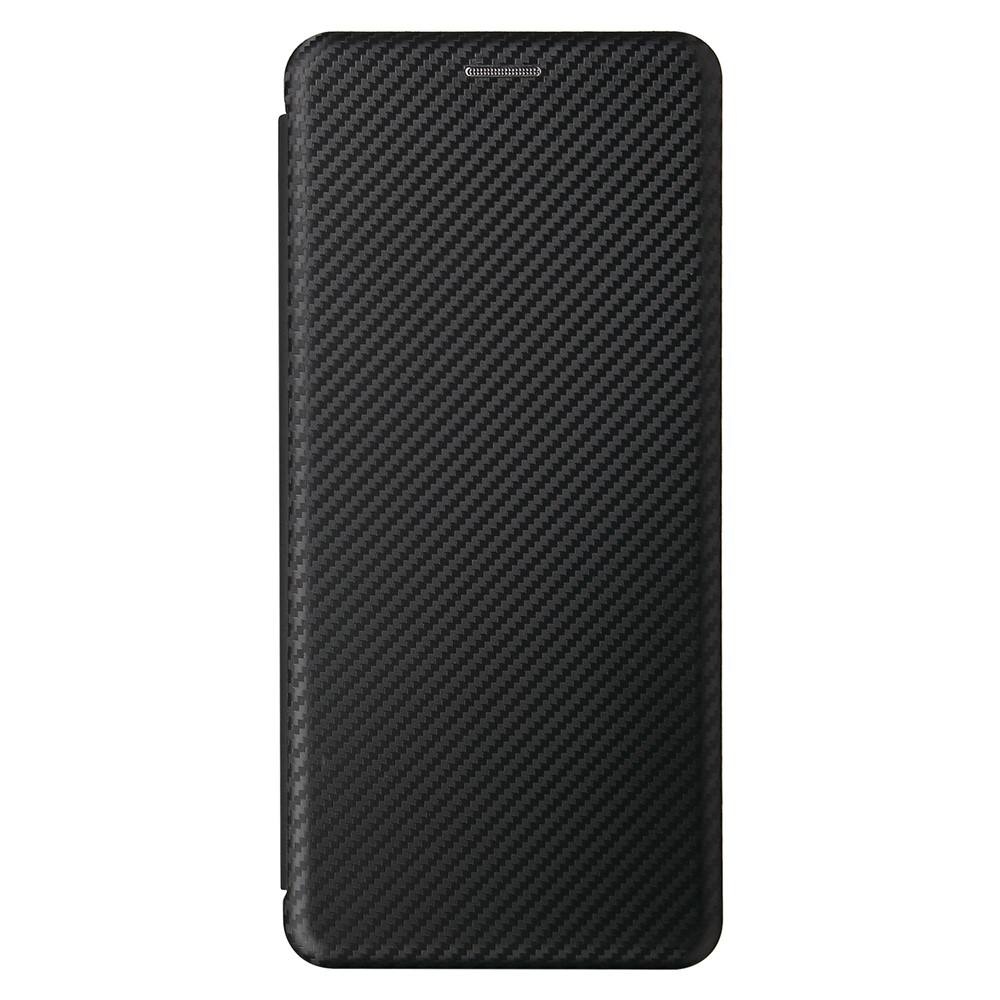 Auto-absorbed Stand Carbon Fiber Texture Leather Shell Cover for Motorola Edge S / Moto G100 - Black-2