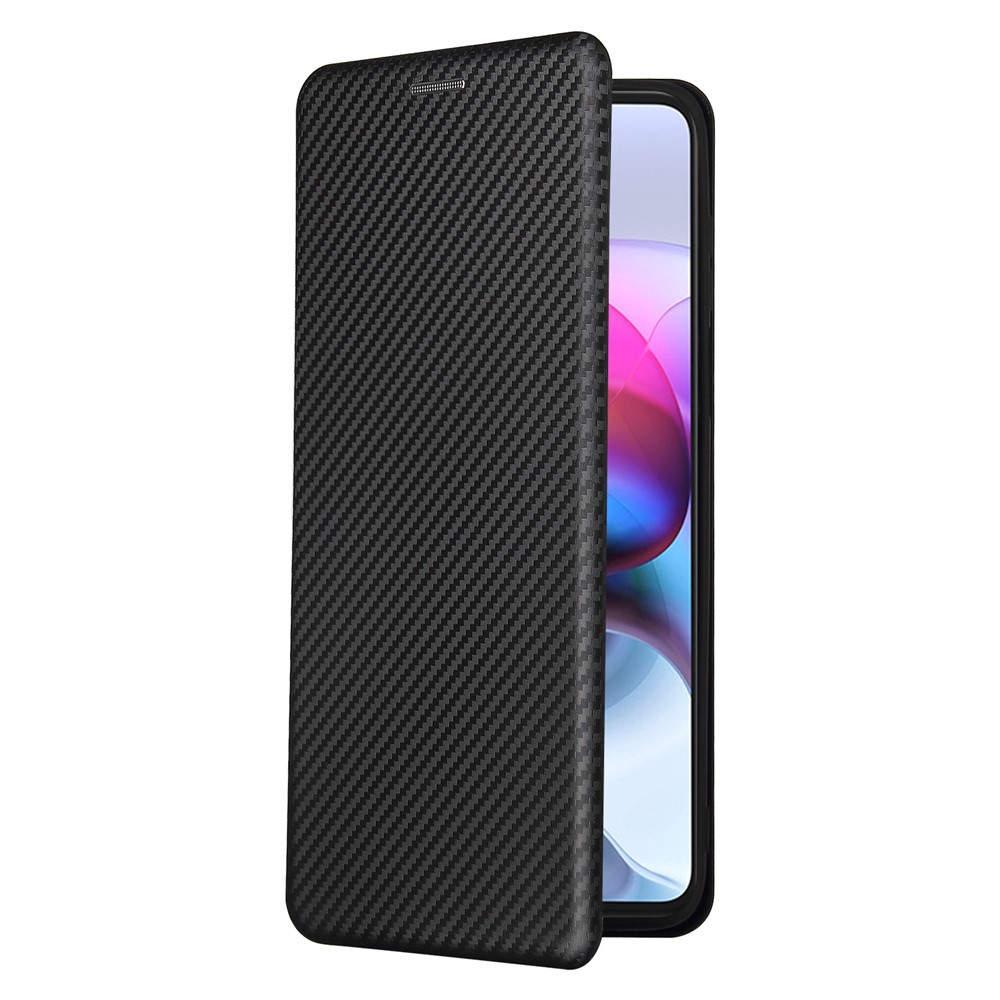 Auto-absorbed Stand Carbon Fiber Texture Leather Shell Cover for Motorola Edge S / Moto G100 - Black-8