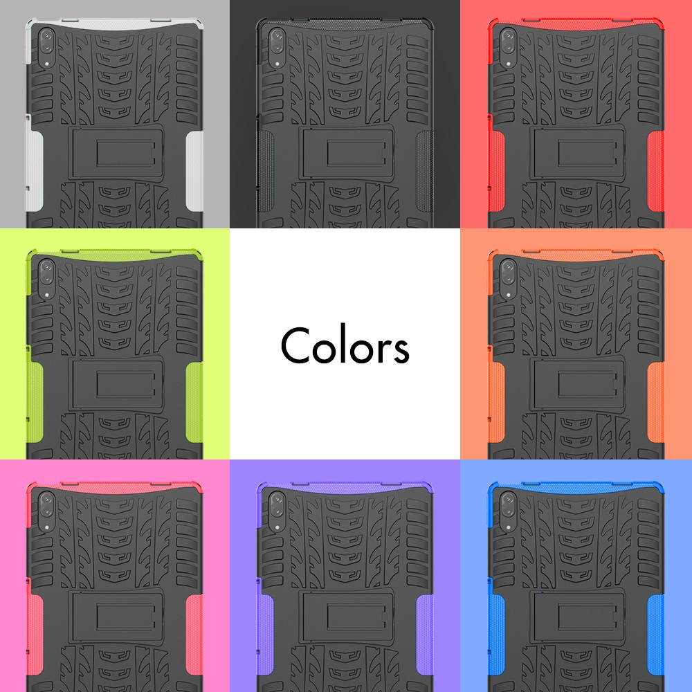 Cool Tyre Surface Design PC + TPU Hybrid Phone Case Cover with Kickstand for Lenovo Tab P11 Pro - Black-10