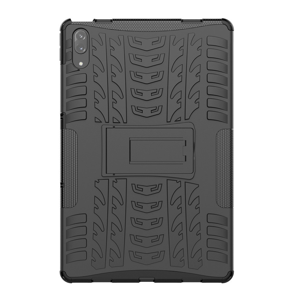 Cool Tyre Surface Design PC + TPU Hybrid Phone Case Cover with Kickstand for Lenovo Tab P11 Pro - Black-2