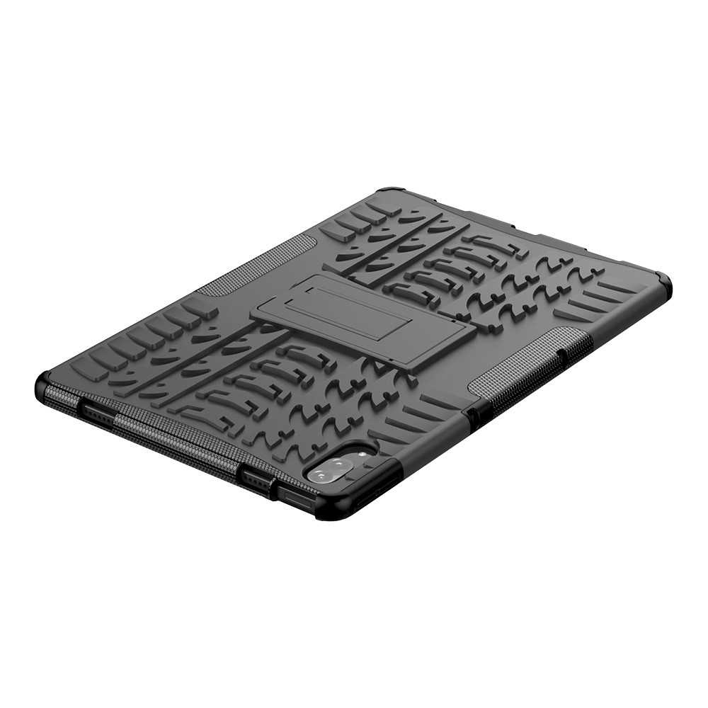 Cool Tyre Surface Design PC + TPU Hybrid Phone Case Cover with Kickstand for Lenovo Tab P11 Pro - Black-6