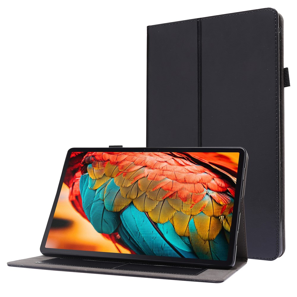 Crazy Horse Texture Two-Fold Design Leather Case for Lenovo Tab P11 2020 11-inch TB-J606F/J606X - Black-1