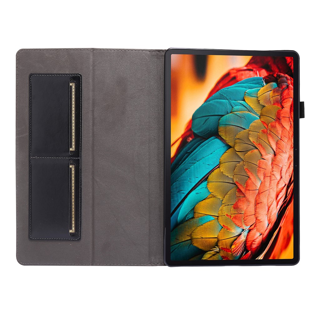 Crazy Horse Texture Two-Fold Design Leather Case for Lenovo Tab P11 2020 11-inch TB-J606F/J606X - Black-8