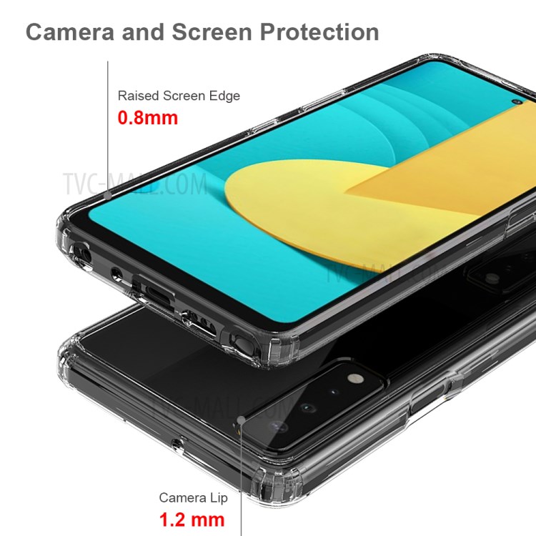 Clear Transparent Anti-scratch Acrylic + TPU Back Hybrid Cell Shell for LG Stylo 7 4G-4