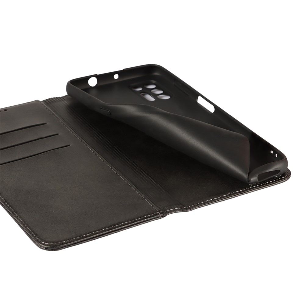 Auto-absorbed Wallet Stand Leather Case for Motorola Moto G9 Plus - Black-7