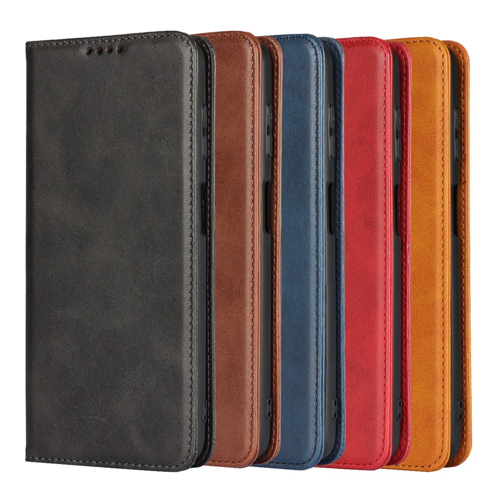 Auto-absorbed Wallet Stand Leather Case for Motorola Moto G9 Plus - Black-8