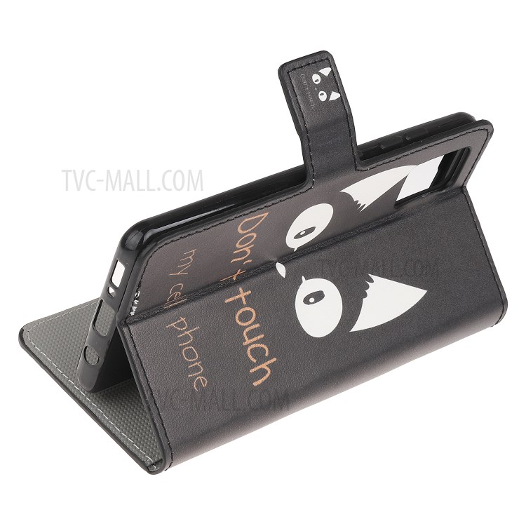 Pattern Printing Wallet Stand Design Leather Protective Case for Motorola Moto G100/Edge S - Black Cat-3