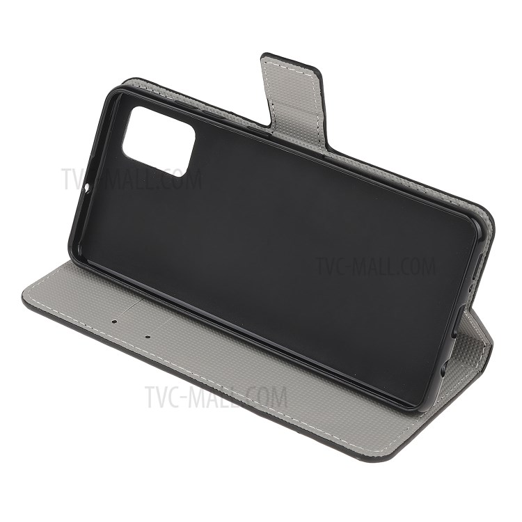 Pattern Printing Wallet Stand Design Leather Protective Case for Motorola Moto G100/Edge S - Black Cat-4
