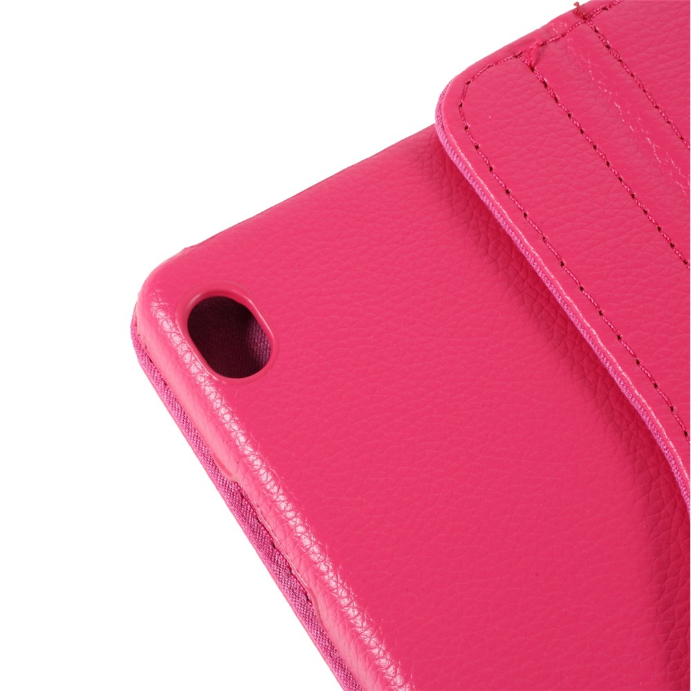 360 Degrees Rotating Stand Leather Case for Lenovo Tab M10 - Rose-10
