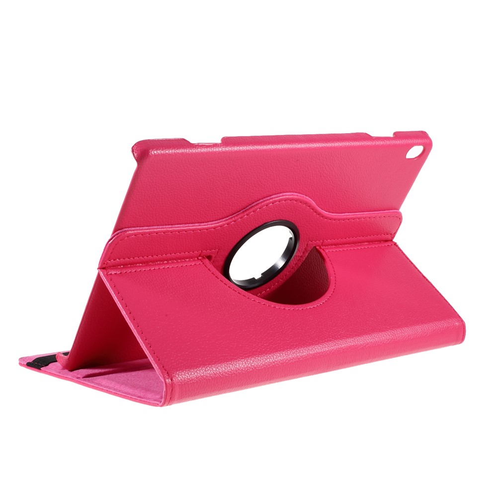 360 Degrees Rotating Stand Leather Case for Lenovo Tab M10 - Rose-8