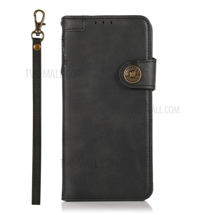 KHAZNEH Shockproof PU Leather Stand Wallet Mobile Phone Cover for Motorola Moto G30 - Black-2