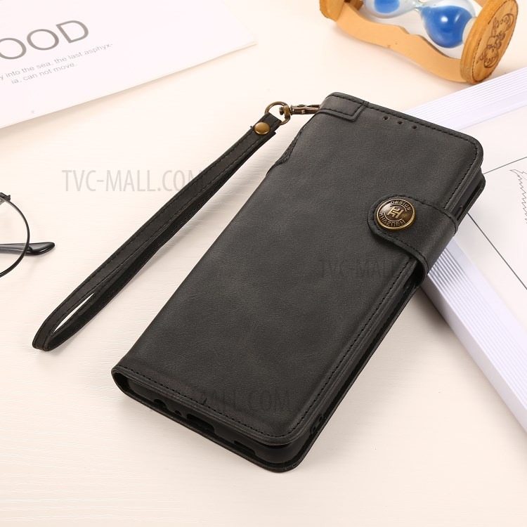 KHAZNEH Shockproof PU Leather Stand Wallet Mobile Phone Cover for Motorola Moto G30 - Black-9