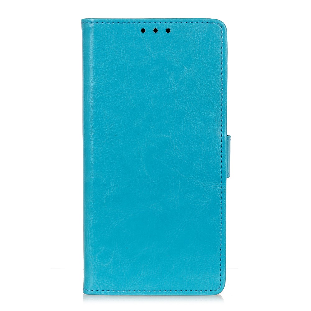 PU Leather Wallet Stand Protective Shell Case for Motorola Moto E7 Power - Blue-2