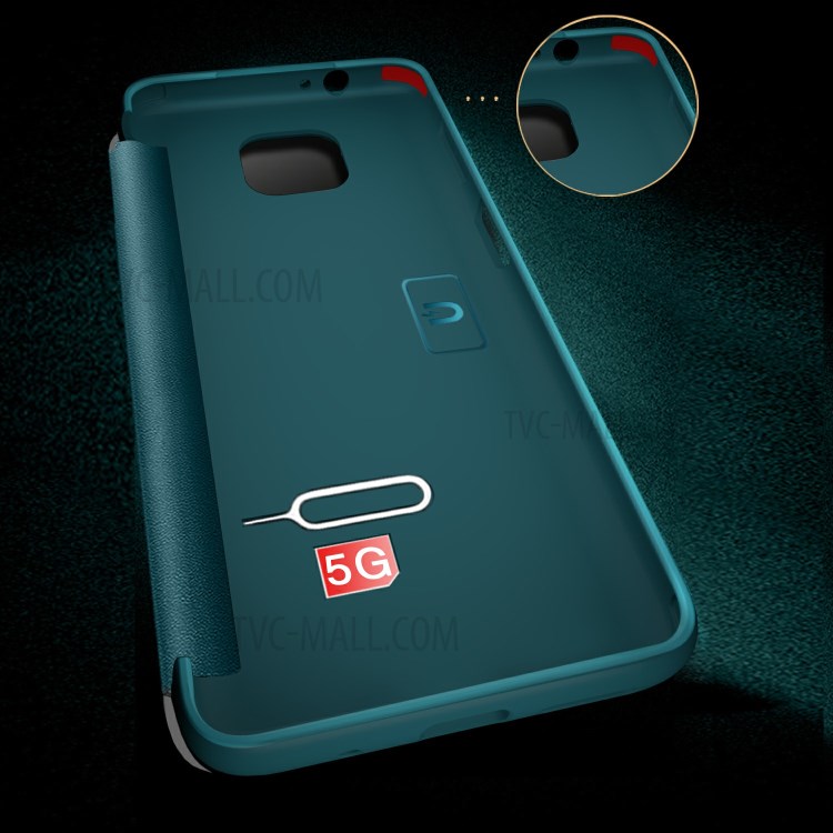 Elegant Style Anti-drop Slim Leather Protective Case for Motorola Moto G Power (2021) - Blackish Green-3