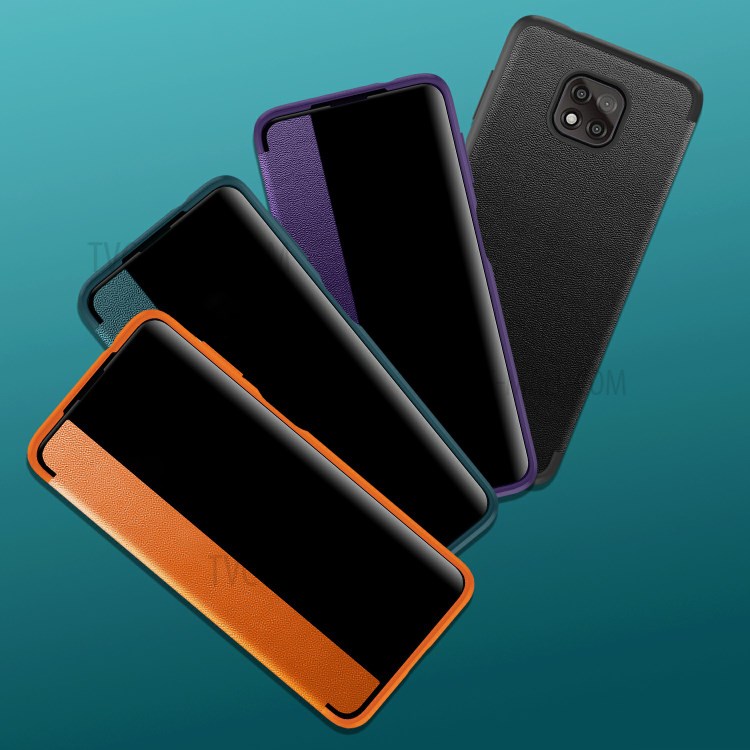 Elegant Style Anti-drop Slim Leather Protective Case for Motorola Moto G Power (2021) - Blackish Green-8