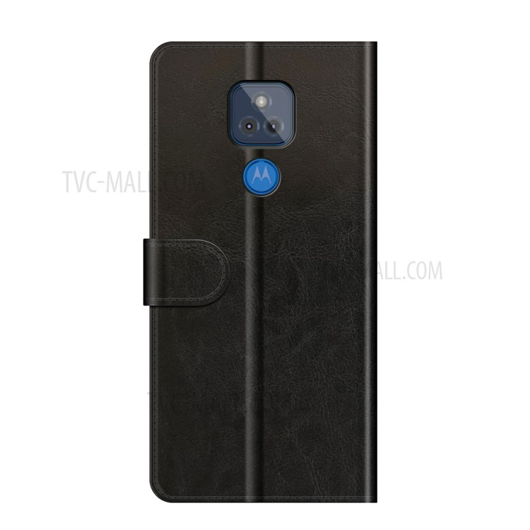 Crazy Horse Texture Leather Mobile Phone Case Shell for Motorola Moto G Play (2021) - Black-3