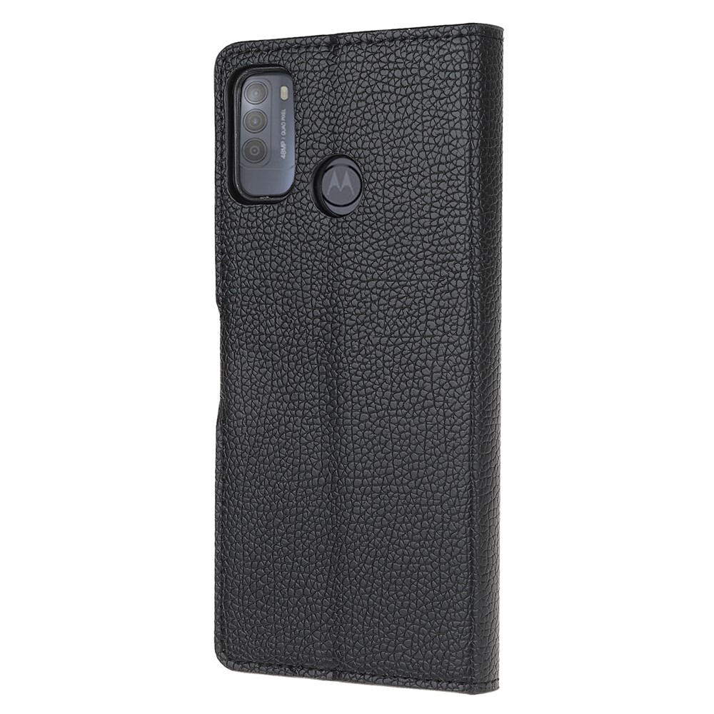 Litchi Texture Wallet Design Leather Protective Case for Motorola Moto G50-3