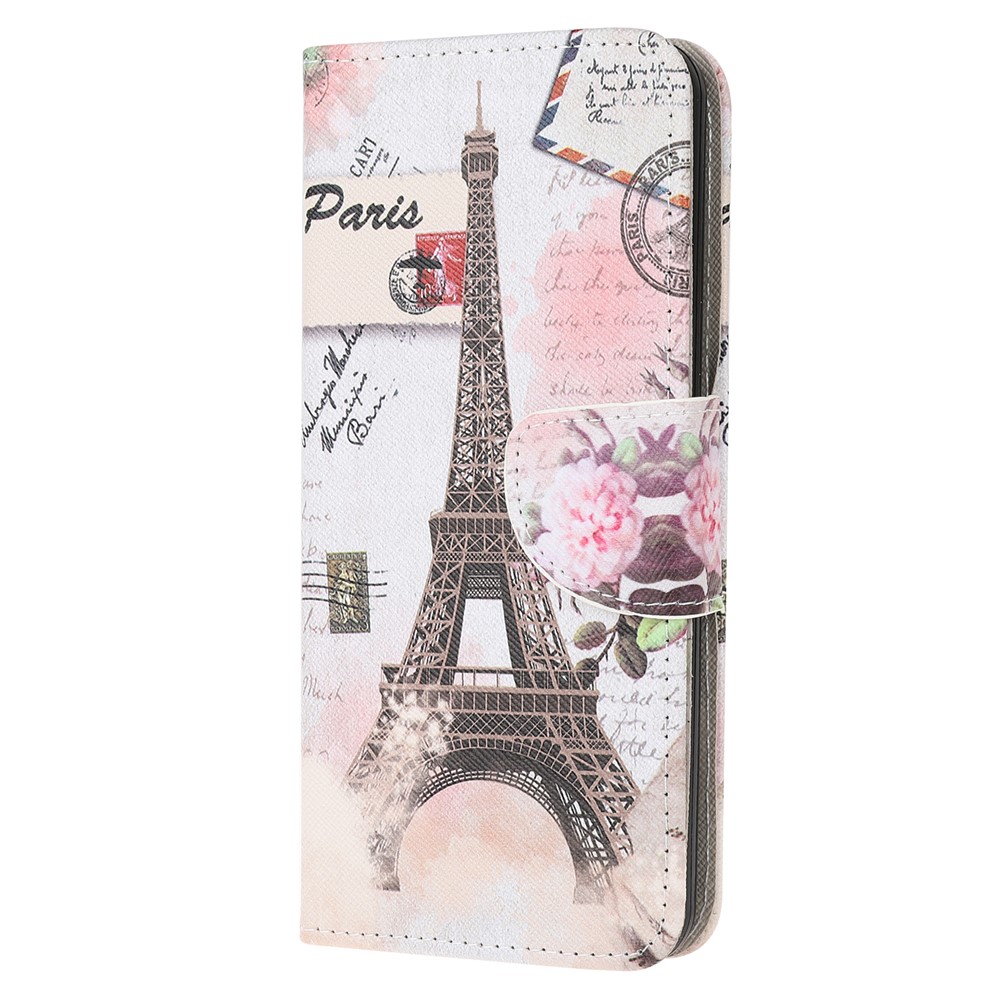 Pattern Printing Cross Texture Leather Wallet Stand Case for Motorola Moto G50 - Tower-2