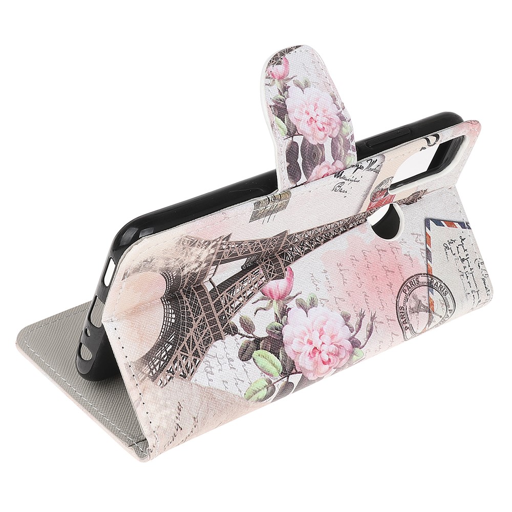 Pattern Printing Cross Texture Leather Wallet Stand Case for Motorola Moto G50 - Tower-4