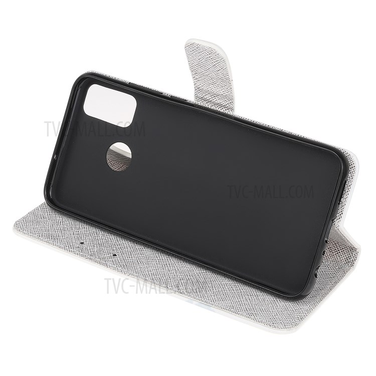 Pattern Printing Cross Texture Leather Wallet Stand Case for Motorola Moto G50 - Pet Tree-4